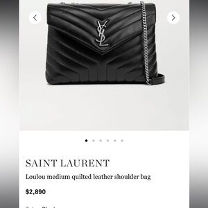 YSL SAINT LAURENT loulou medium leather quilted shoulder bag